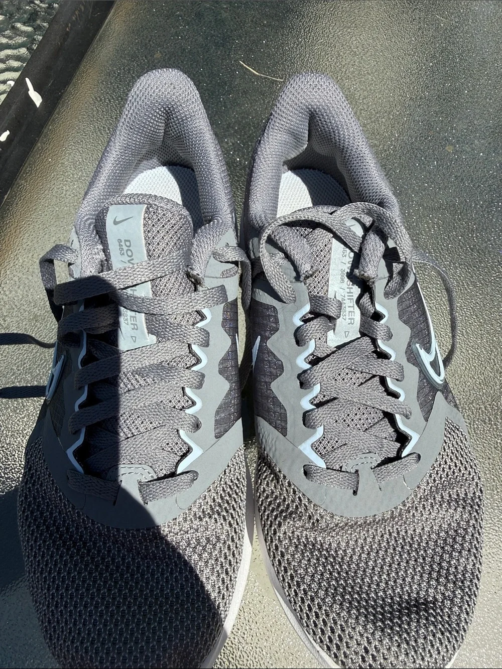 Nike White and Gray Twin Pair Athletic Sneakers